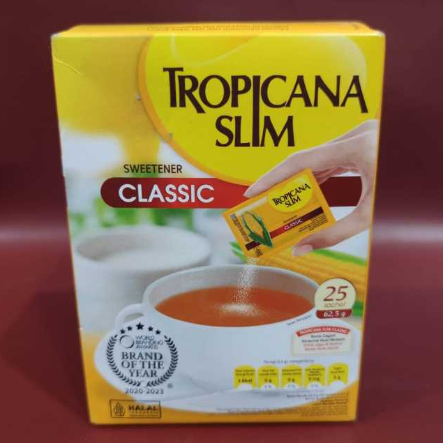 

Tropicana Slim Pemanis Sehat Classic & Diabtx - Pemanis Alami Isi 25 Sachet