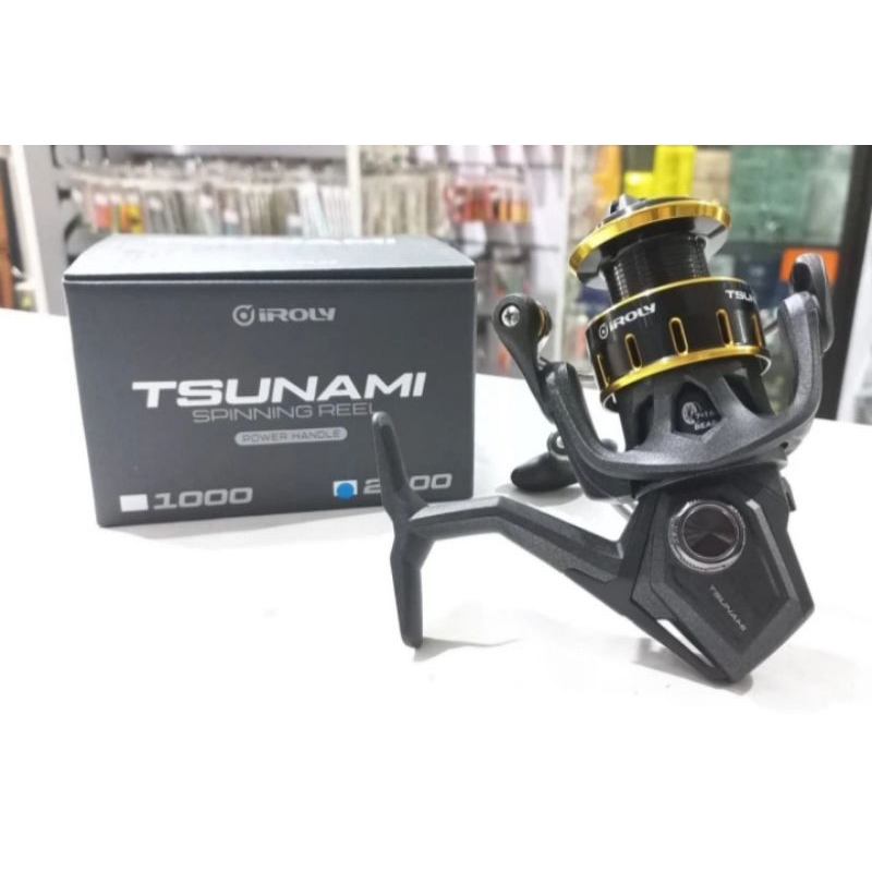 REEL SPINNING IROLY TSUNAMI / REEL PANCING POWER HANDLE 1000 - 6000 SW. REEL SPINNING. REEL POWER HA