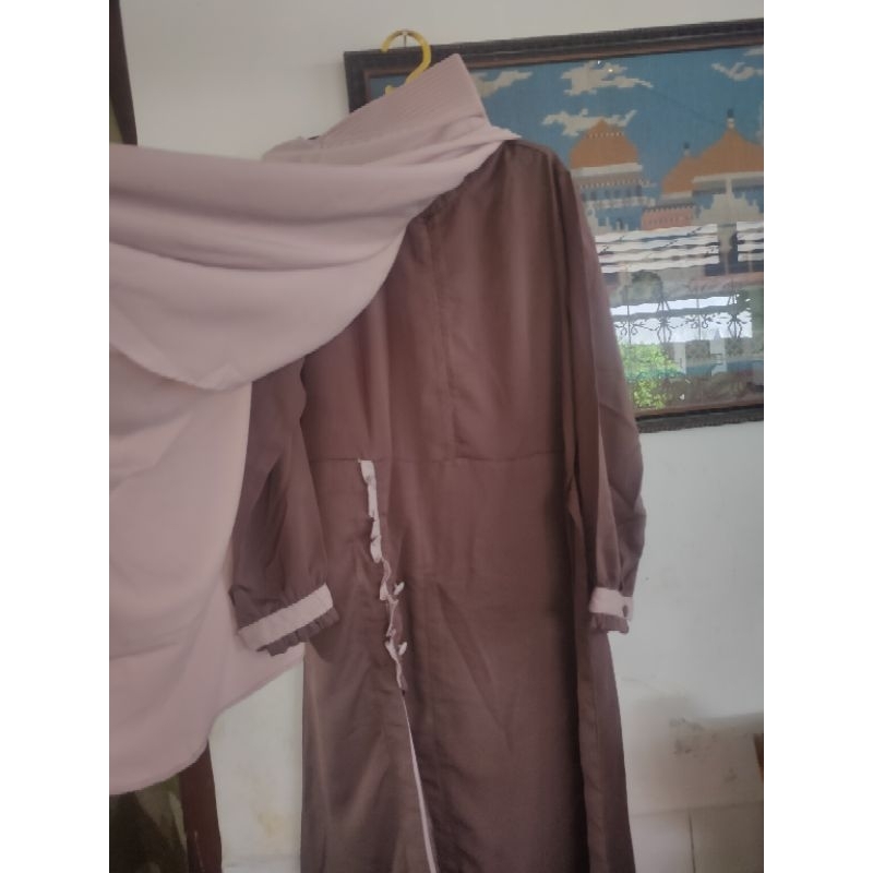 preloved GAMIS ALWA HIJAB SET KHIMAR SYAR'I