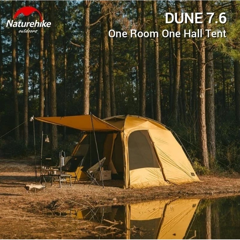 TENDA DUNE 7.6 NATUREHIKE CNH22ZP028 50D POLYESTER DOME TENT ONE ROOM HALL TENT FAMILY TENT TENDA BE