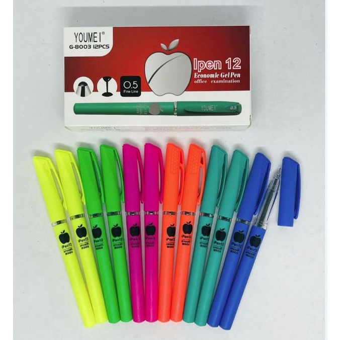 

Sup3r Sale 12pcs Pulpen Gel Apel Pen Ipen Murah Bolpen 5mm Out of Trend