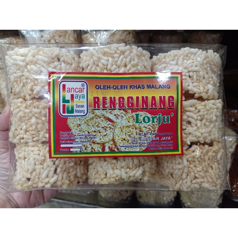 

Rengginang Lorjuk siap makan Lancar Jaya Malang/oleh-olehkhasmalang/rengginang/keripik