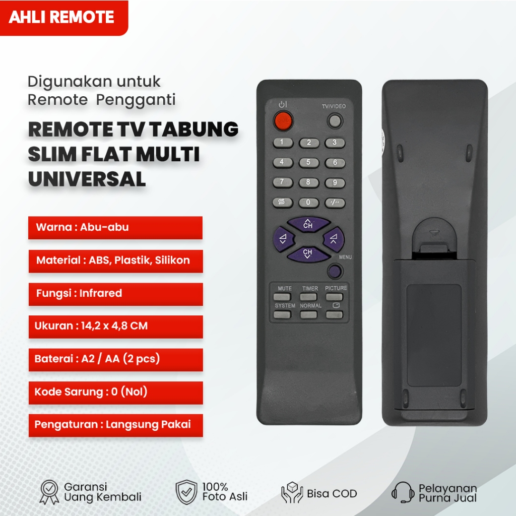 Remot TV Sharp Tabung Universal / Remote TV Tabung Multi Universal Sharp