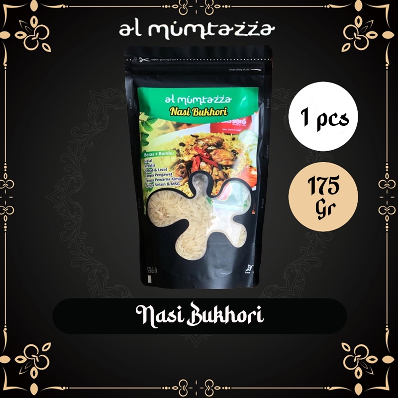 

Al Mumtazza - Nasi Beras Timur Tengah / Nasi Bukhori / Uk Kecil 175 gram / Uk Besar 350 gram