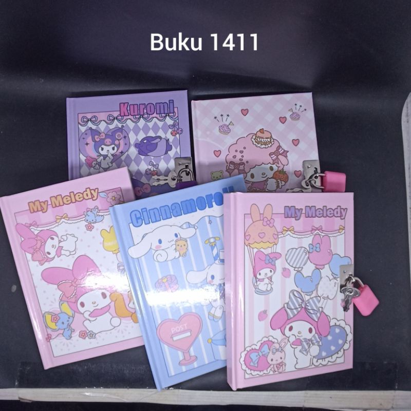 

DIARY KUNCI GEMBOK MINI BUKU KARAKTER LUCU SANRIO / NOTES BUKU TULIS CATATAN ANAK
