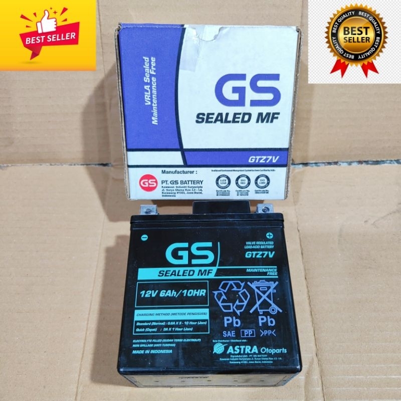 Aki Kering ACU ACCU Gel Motor GS GTZ7V Yamaha NMax N Max Aerox 155 Lexi Lexy XMax R25 MT25 Original 
