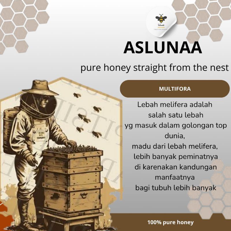 

madu aslunaa 1kg pure nektar