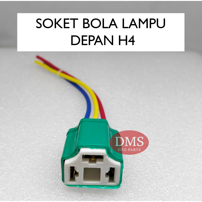 SOKET BOLA LAMPU DEPAN H4 MOBIL SOCKET LAMPU H4 BOLA LAMPU H4 PITING LAMPU H4