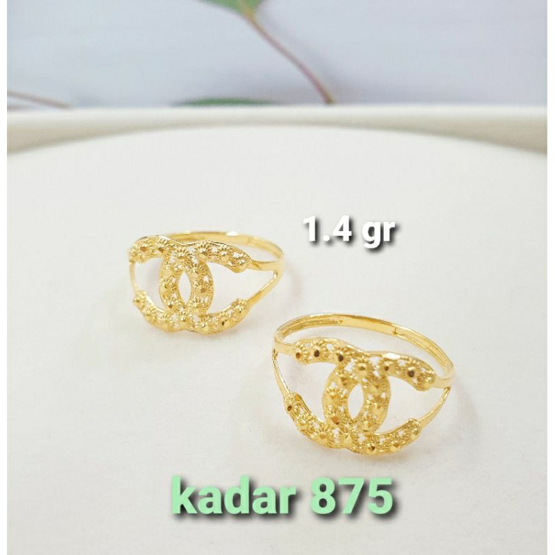 Cincin CC.Emas kadar 875/20k.