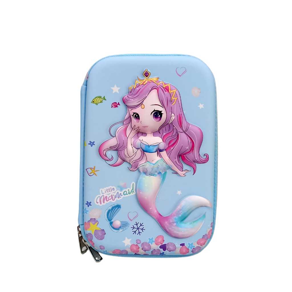 

BLINGBERRY Kotak Pensil 3D Timbul Mermaid Kekinian Tempat Pensil 3D Mermaid Dosgrip Anak Kado Ultah