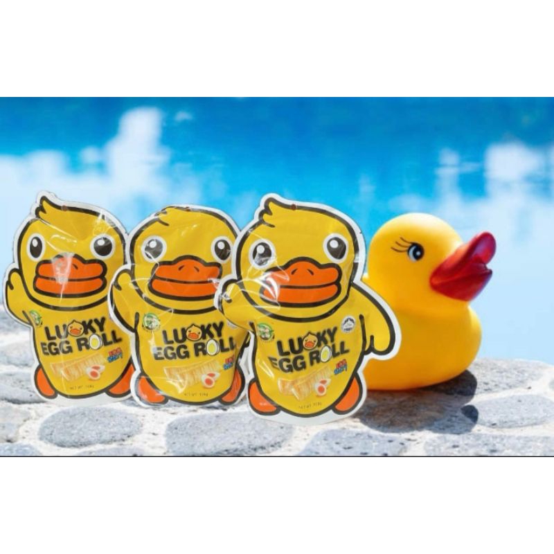 

Lucky Egg Roll Salted Egg Wafer - Rasa Kuning Telur Asin 108g (isi 11pcs)