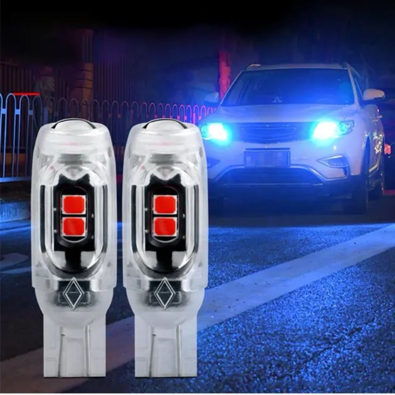 Lampu T10 Led CSP GS1 5 CHIP Senja Bohlam LED 5 Titik LED 9nine Motor Mobil