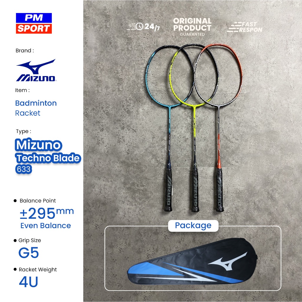 RAKET BADMINTON / BULUTANGKIS MIZUNO TECHNO BLADE 633