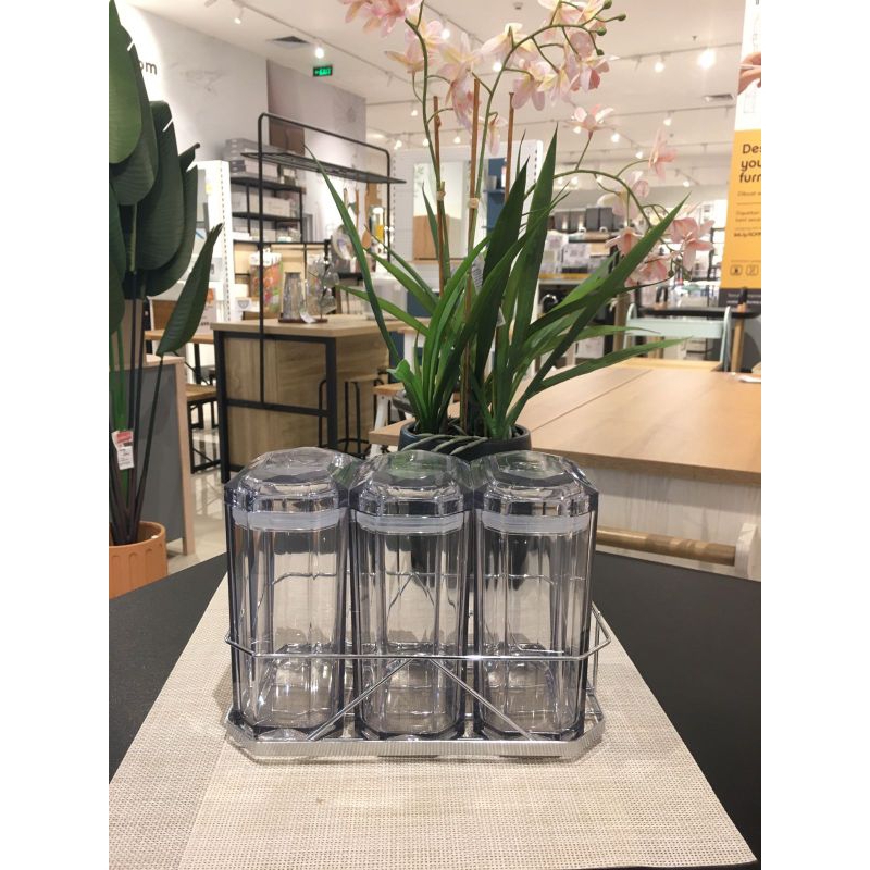 toples kue dengan rak/toples kue lucu/toples kue informa/toples kopi gula teh