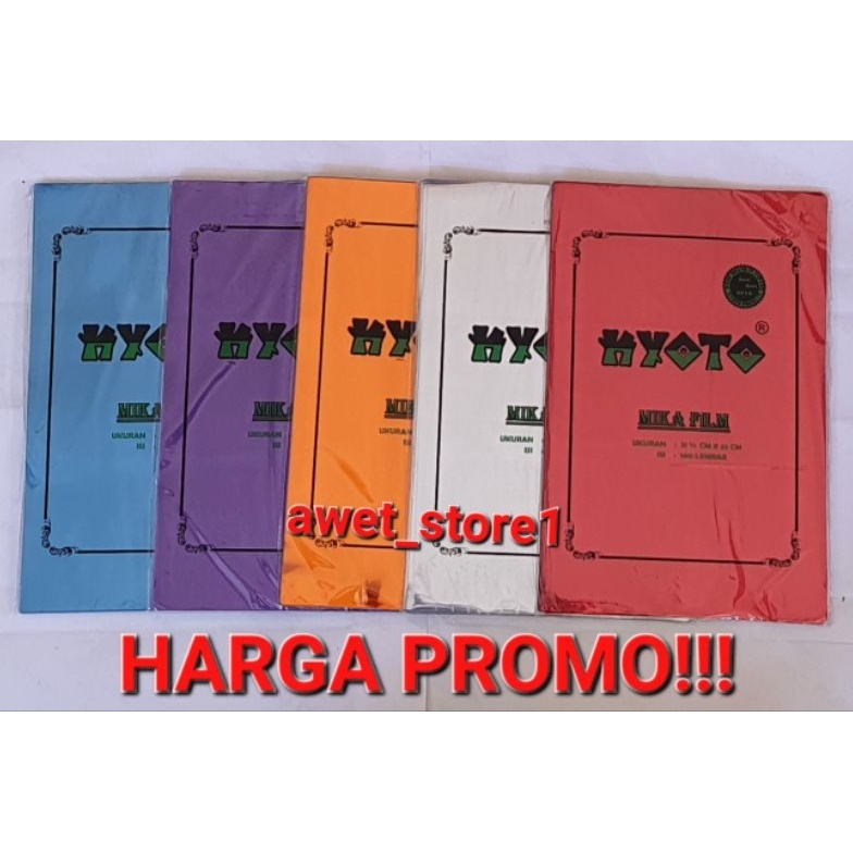 

Terlaris Cover Plastik Mika Jilid F4 Kyoto 1 Pak isi 1 lbr 3I