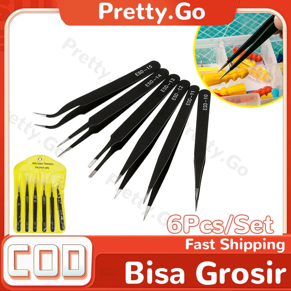 

6Pcs/Set Tweezer Pinset Penjepit Stiker Scrapbook Tools