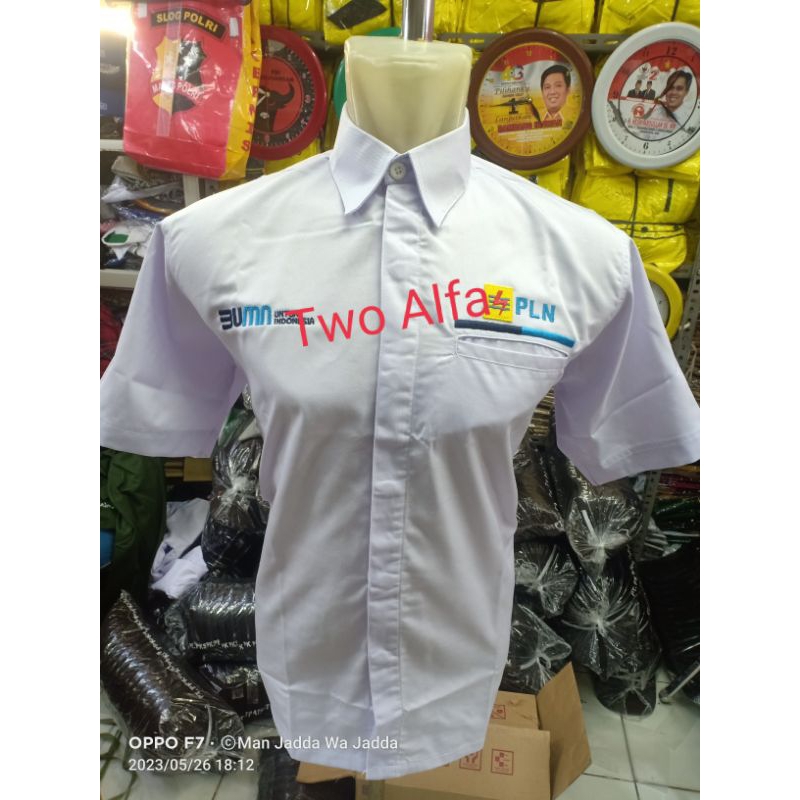 KEMEJA PLN SERAGAM PLN BUMN BAJU BUMN PLN FULL BORDIRAN.