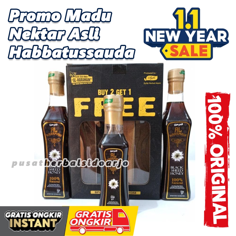 

Madu Al Haramain Black Seed Honey Habbatussauda Madu AlHaramain 500gr Paket Free 250gr Nektar Jinten Hitam