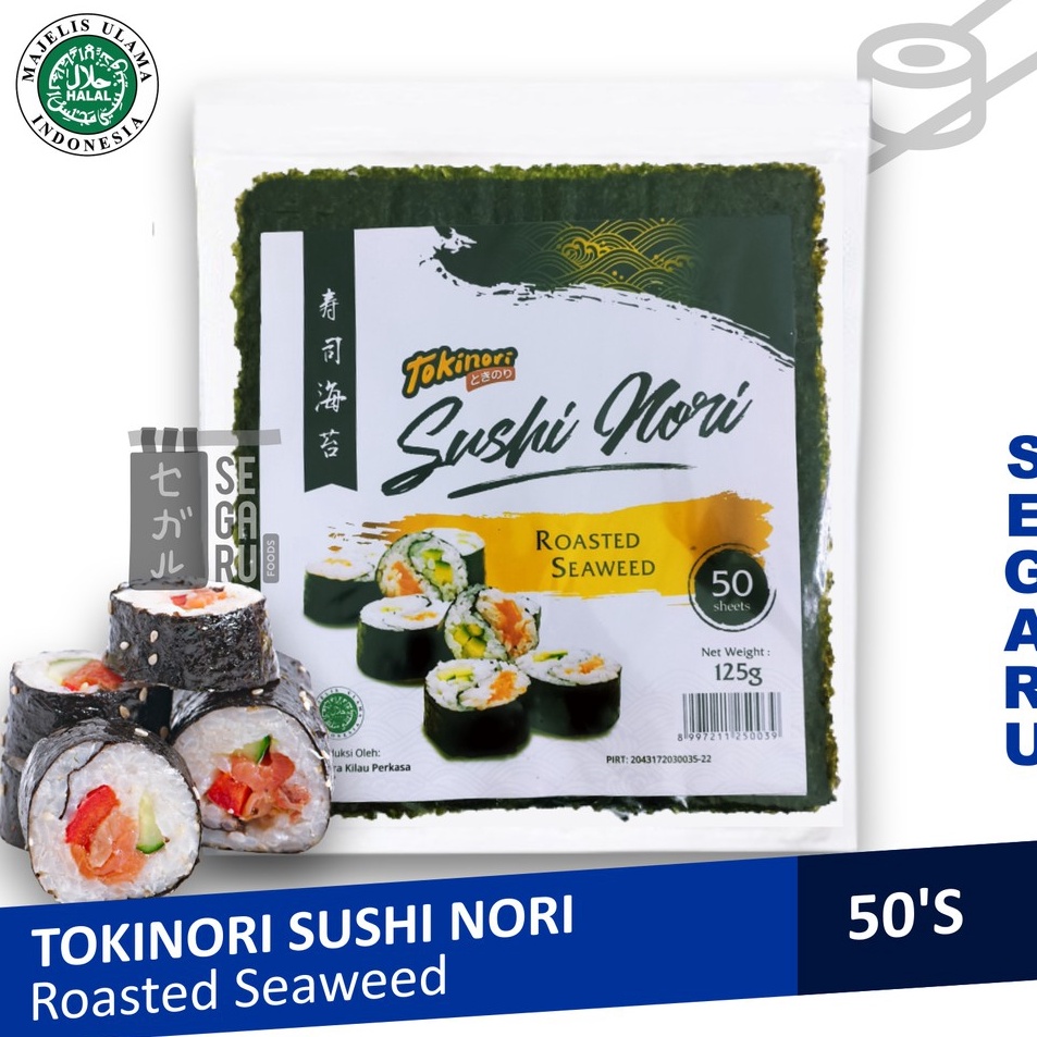 

Buruan Beli Tokinori Yaki Sushi Nori Rumput Laut Halal 5 Sheet Ready