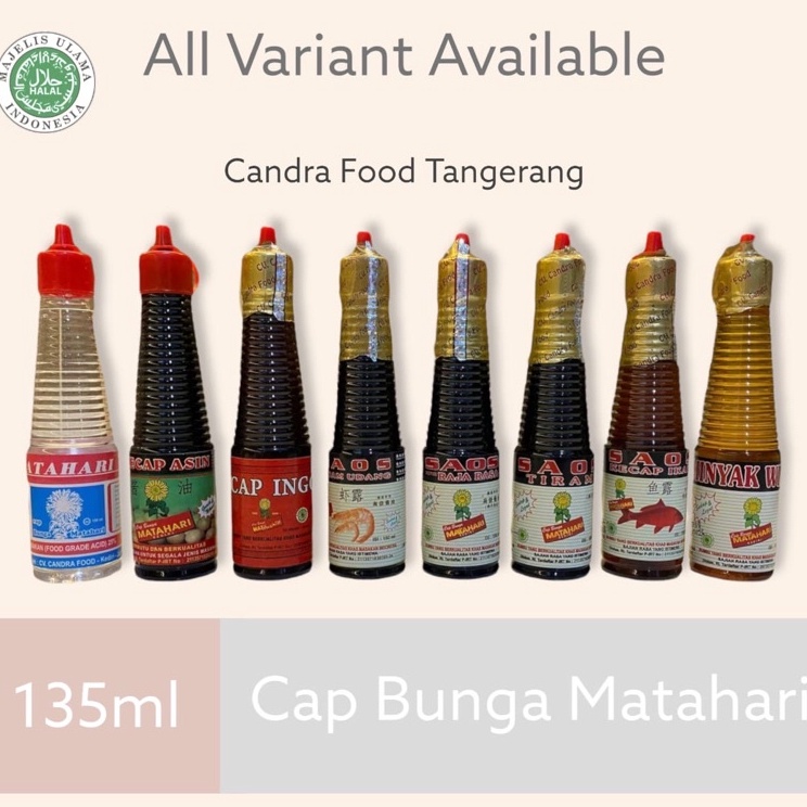 

Kirim Langsung Saos Raja Rasa Minyak Wijen Kecap Ikan Saos Tiram Kecap Inggris Tiram Udang Kecap Asin Cuka Halal Cap Bunga Matahari 135ML