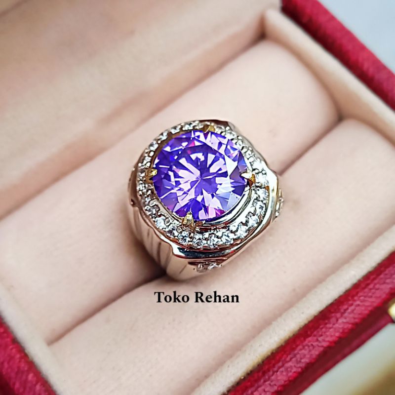 CINCIN BATU KECUBUNG UNGU CUTTING MEWAH