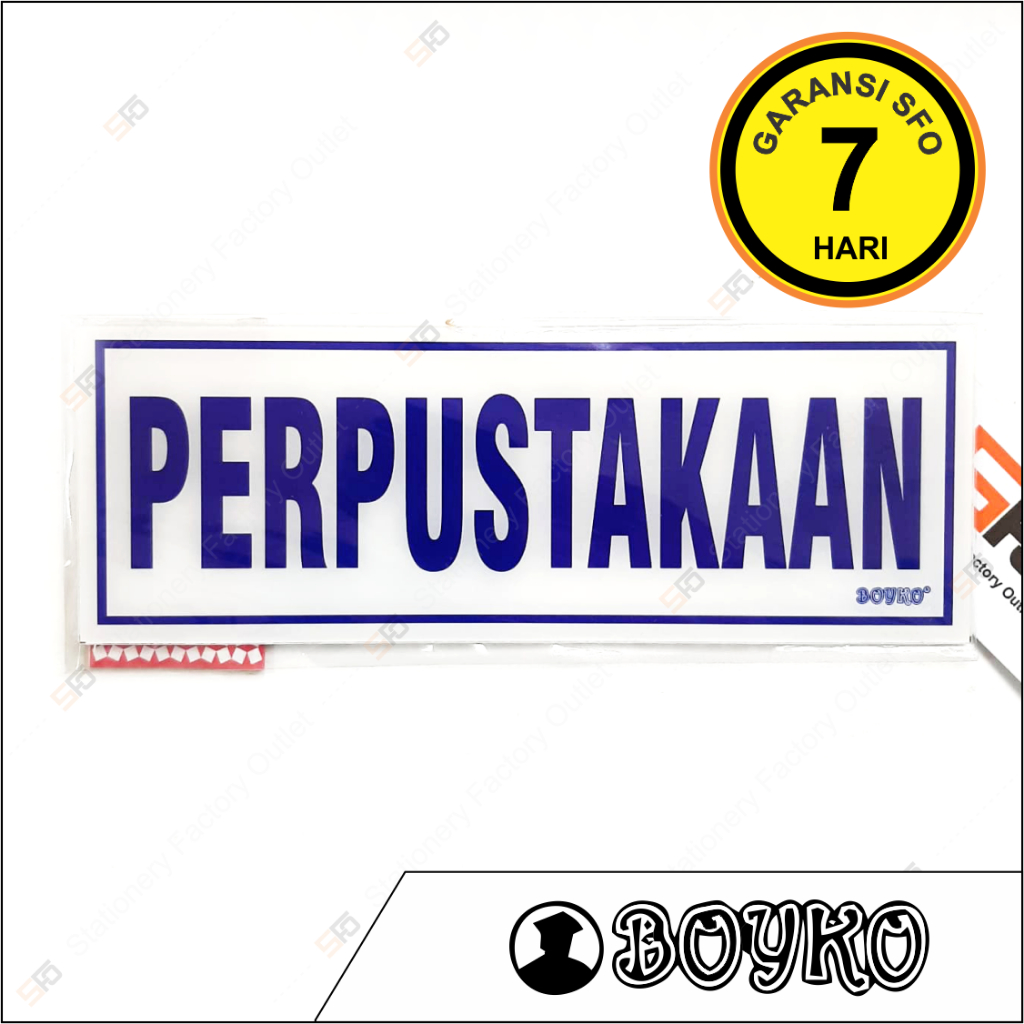 

Akrilik Perpustakaan - Acrylic Sign Standard 25cm x 9cm - SFO Semarang Official