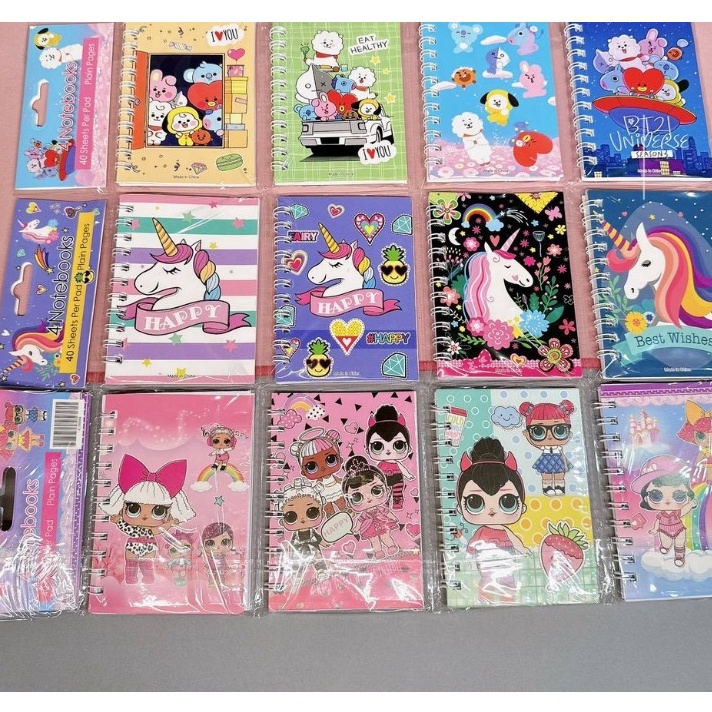 

4pc BUKU DIARY NOTEBOOK KECIL MINI MEMO RING SAKU