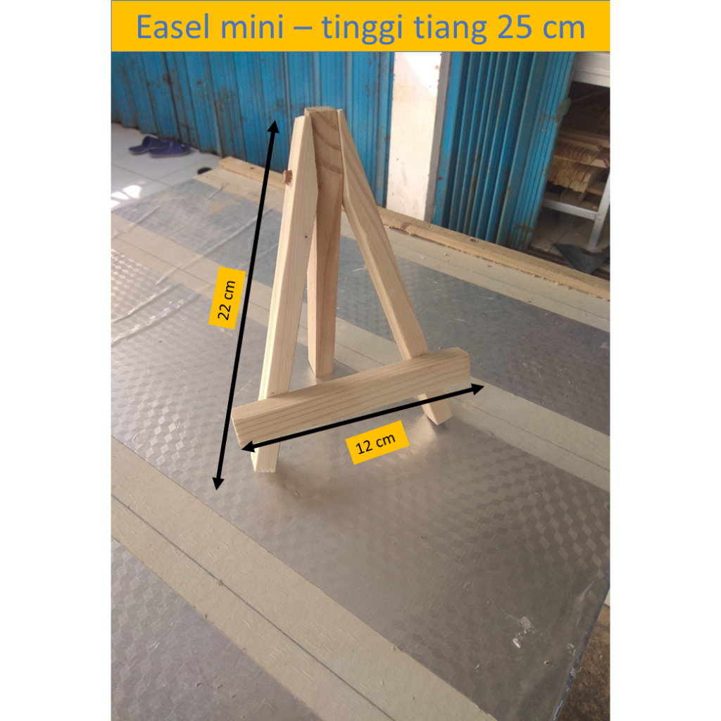 

easel 20/12 cm, Standing kayu 20/12 : Standing photo, Standing kanvas lukisan , Standing kata motivasi, Standing letter board, Standing no meja, Standing menu RM/kedai kopi