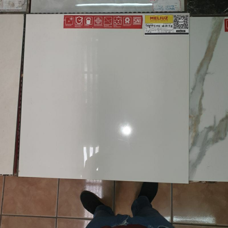 Granit 60x60 Supreme White KW 1 - Granit lantai - Granit Dinding - Granit Putih