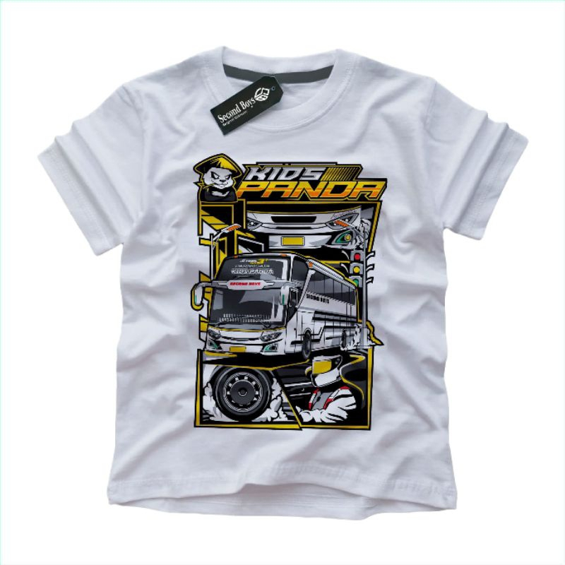 kaos distro anak kids panda bus