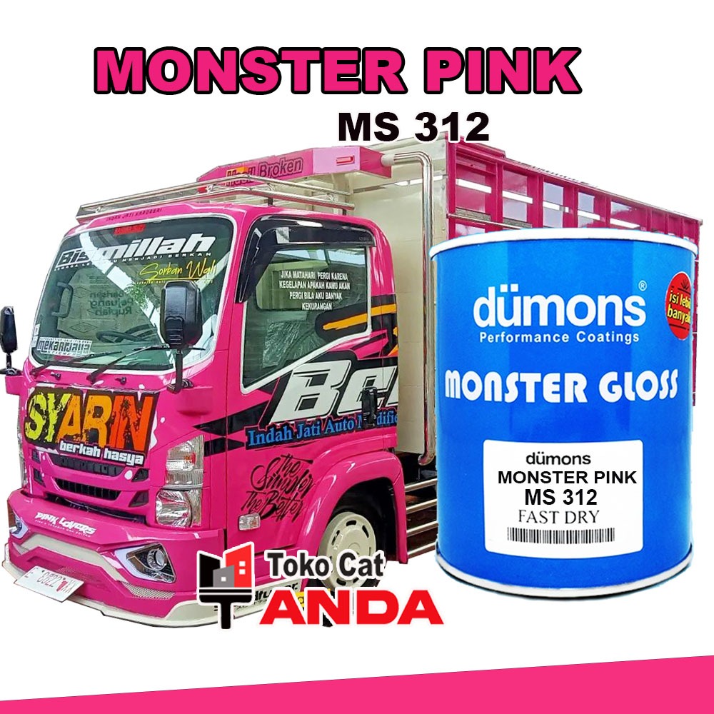 Cat Duco PINK - Dumons Monster Pink MS 312 - Cat mobil Pink Ping - Cat NC Merah Muda