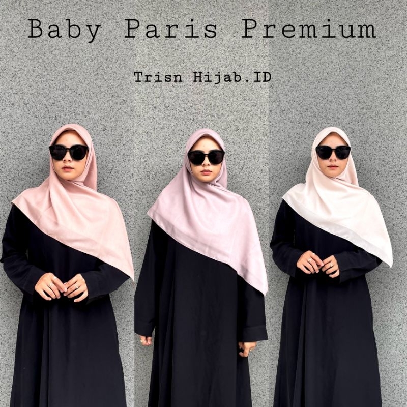 Trisn Hijab Segiempat Paris Premium | Kerudung hijab premium paris anti letoy kokoh | Paris Scarf se