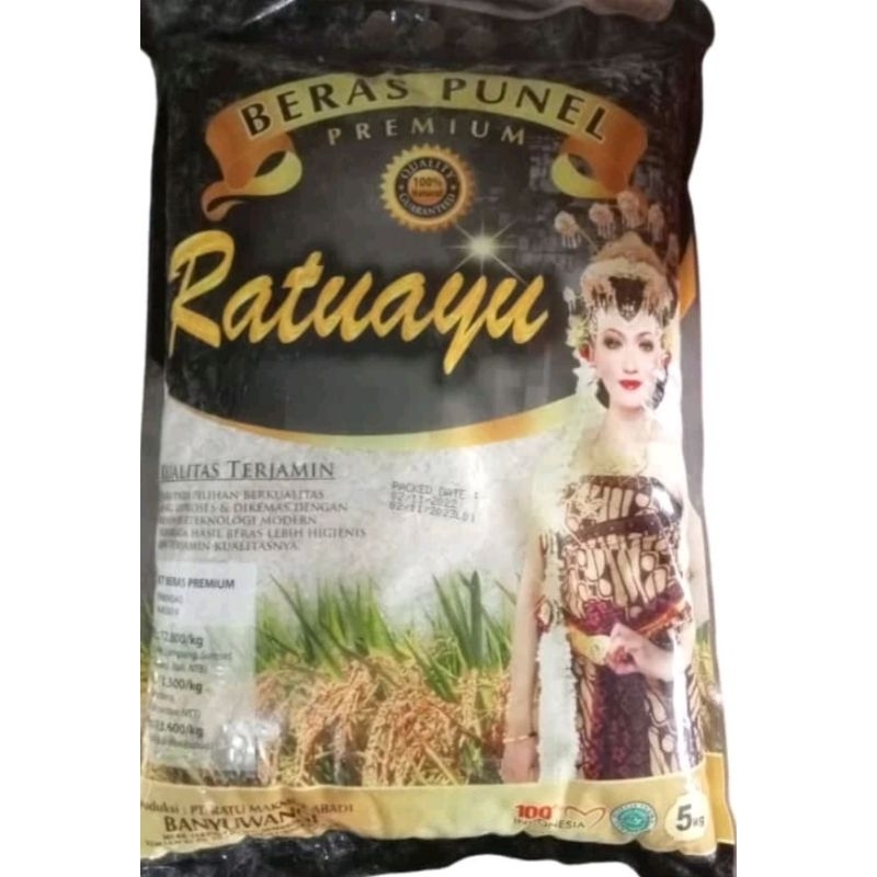 

Beras premium ratu ayu hitam berat 5kg