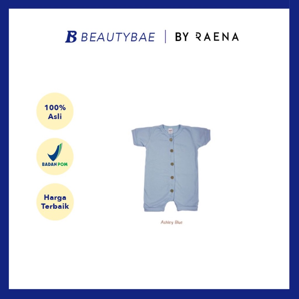 Booyah Baby &amp; Kids Baju Bayi - Kejora Playsuit Ashley Blue (0-3 Month)