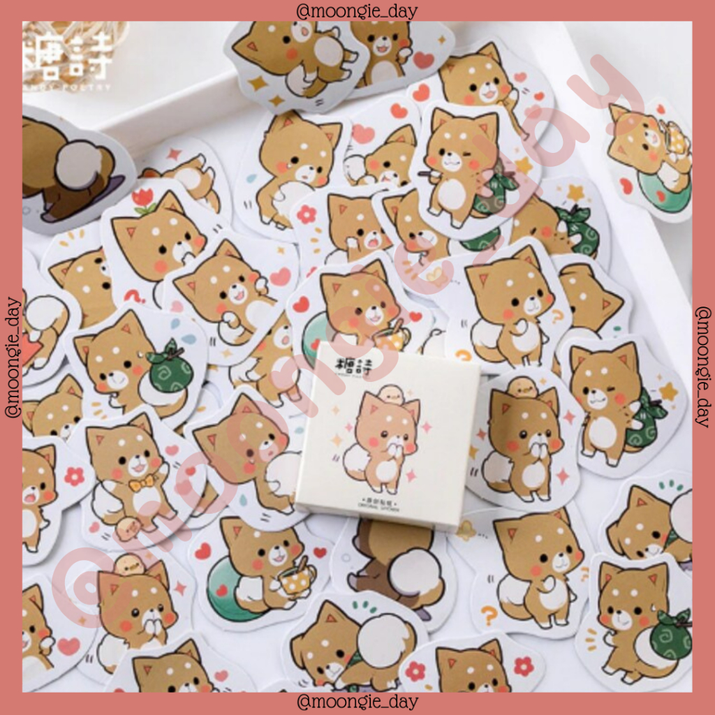 

40-45 PCS/BOX STIKER KERTAS TEMA CUTE BABY FOX ADVENTURES ANIMAL RHEWN RUBAH COKLAT STICKERS BULLET JURNAL DIY DIARY SCRAPBOOK LUCU MURAH STICKERS