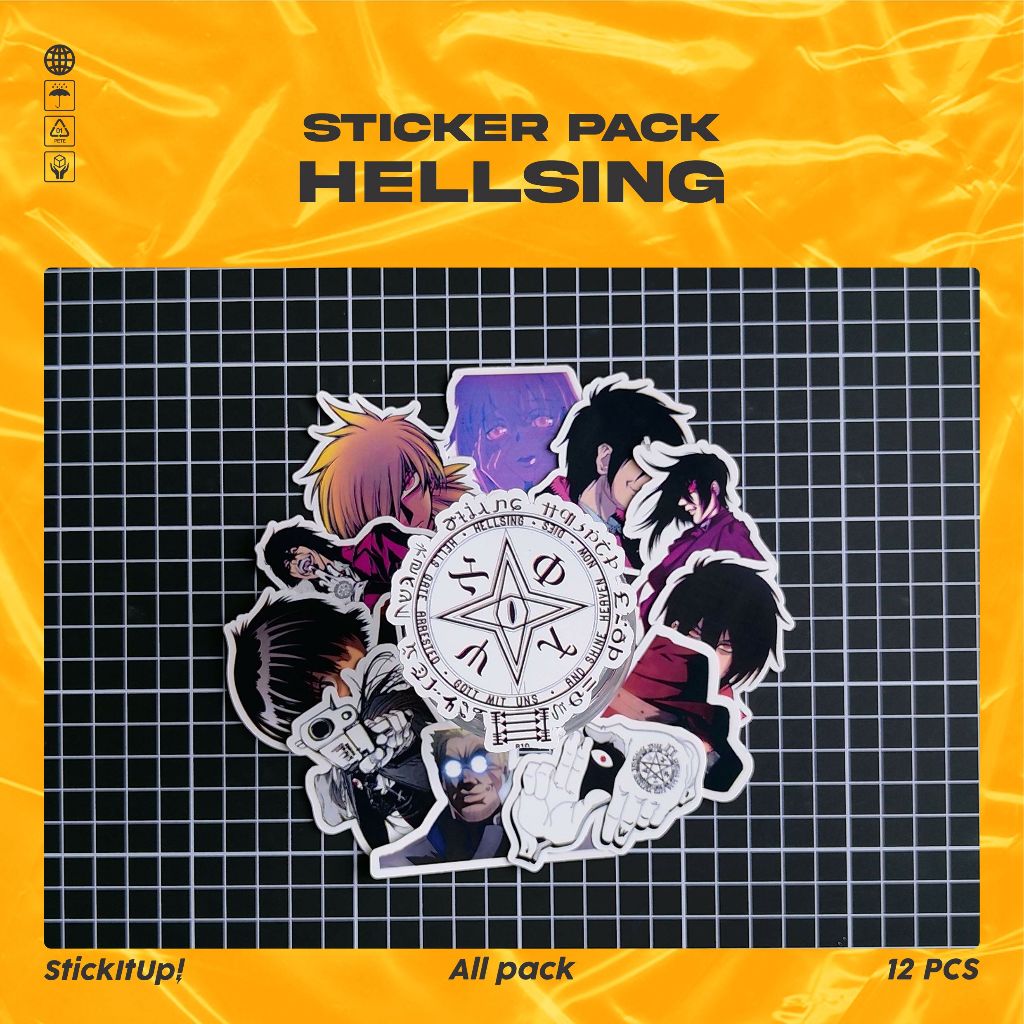 

COD✨ StickItUp Stiker Pack Anime Hellsing Lucu Colorfull Keren Untuk Koper Laptop Skateboard