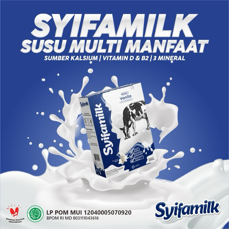 

Syifamilk Rasa Vanila Coklat Full Cream 550gr