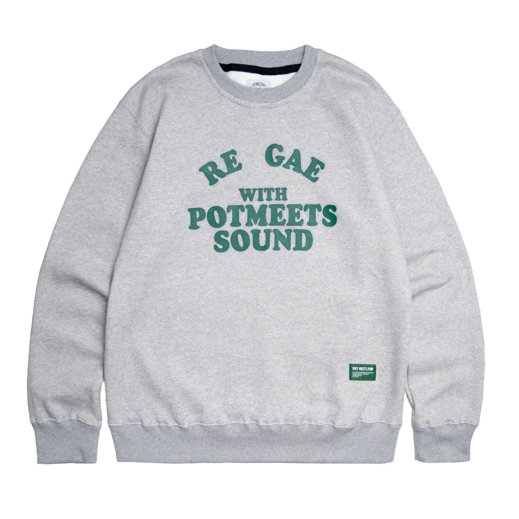 Pot Meets Pop Sweater Crewneck - Pot Meets Sound Crewneck Heather Grey - Crewneck