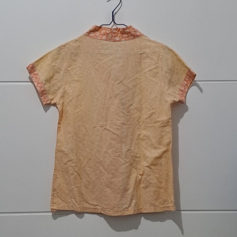 peach Batik Blouse Kimono