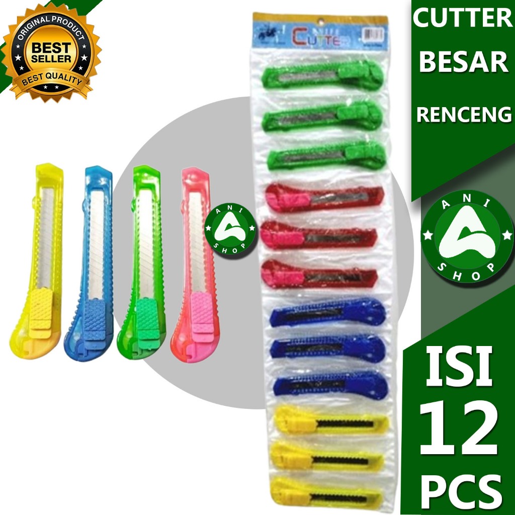 

CUTTER/KATER BESAR RENCENG ISI 12 PCS ani shopp