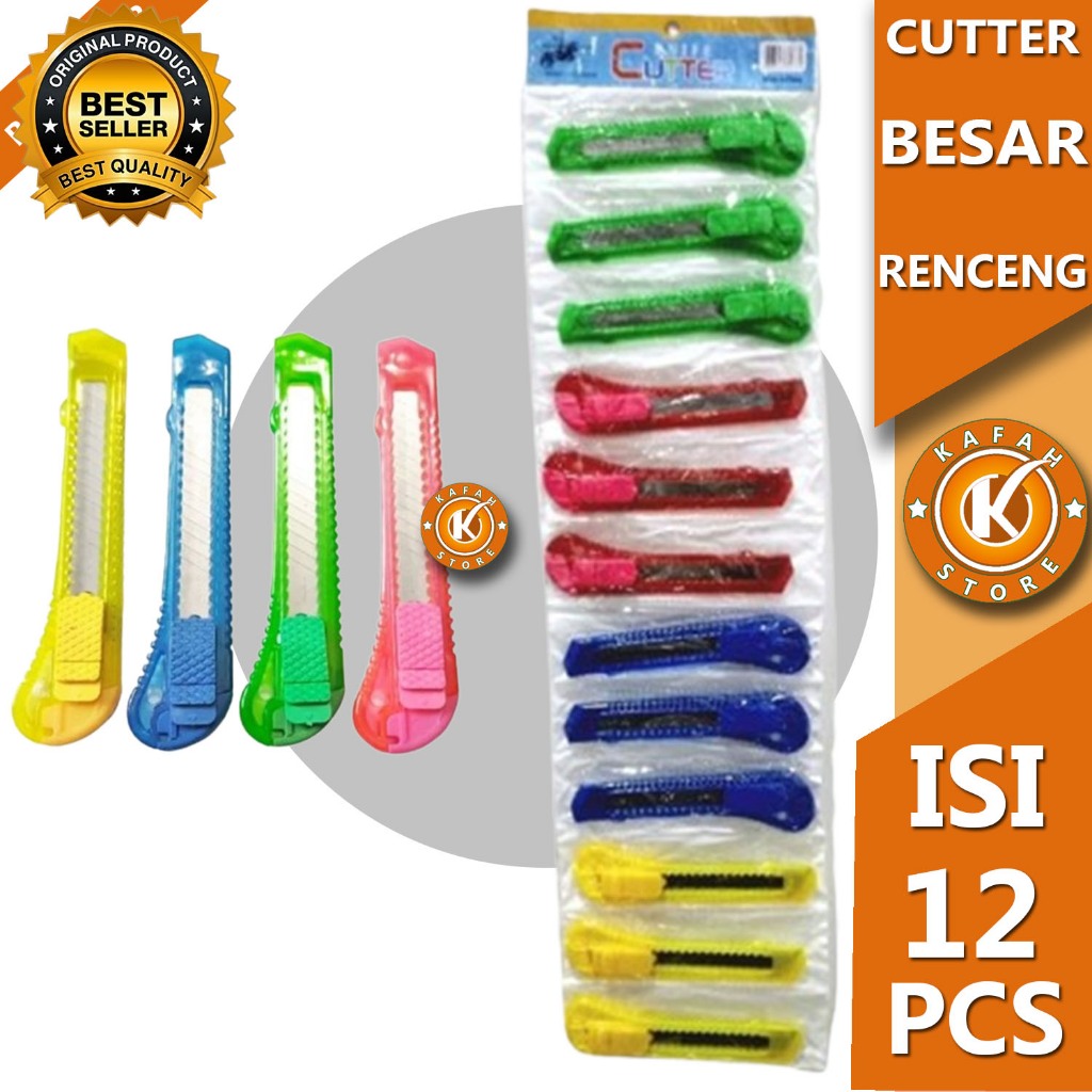 

CUTTER/KATER BESAR RENCENG ISI 12 PCS KAFAH STORE