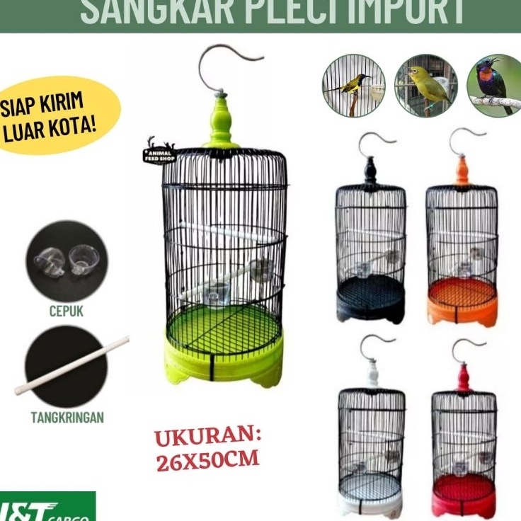 Instan SANGKAR HELOPED TANGGUNG BESI BULAT DIAMETER 26 CM TINGGI 5CM KUBAH DATAR KANDANG BURUNG LOVE