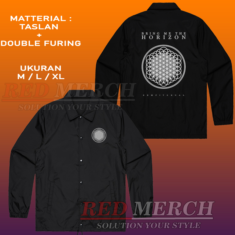 RedMerch// Jaket coach bring me the horizon new jaket parasut bmth - jaket parasut custom - Red Merc