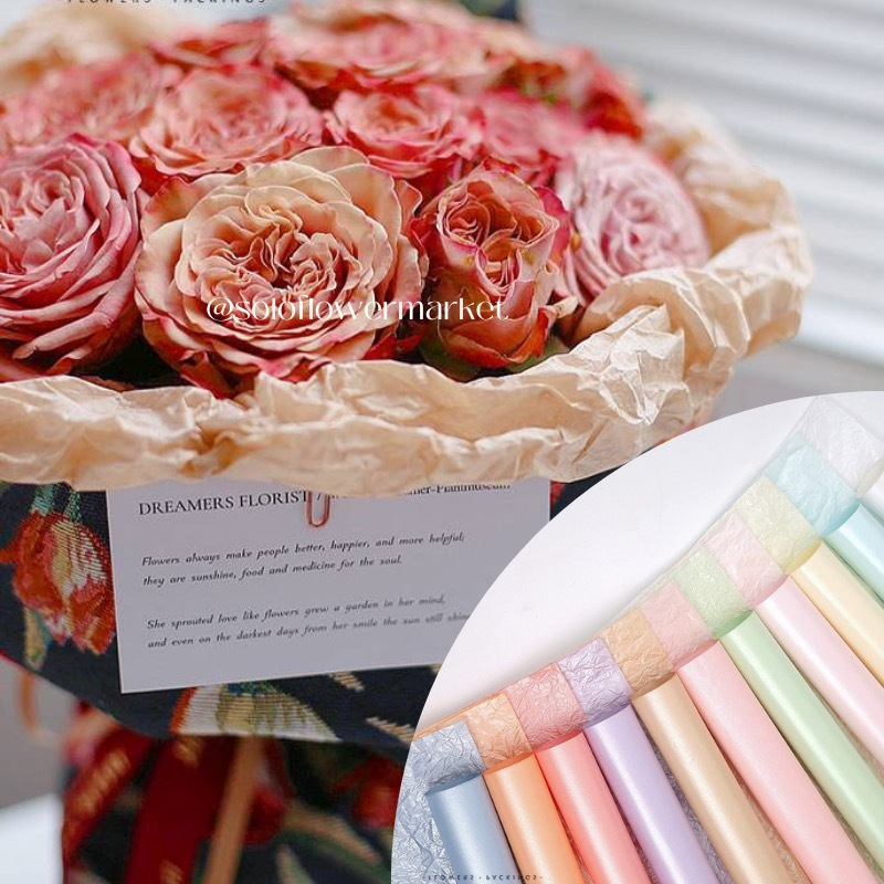 

TERMURAH SHELL PEARL PAPER FLOWER WRAPPING WATERPROOF KERTAS KERANG CRINKLE KERTAS MUTIARA BUKET BUNGA WISUDA