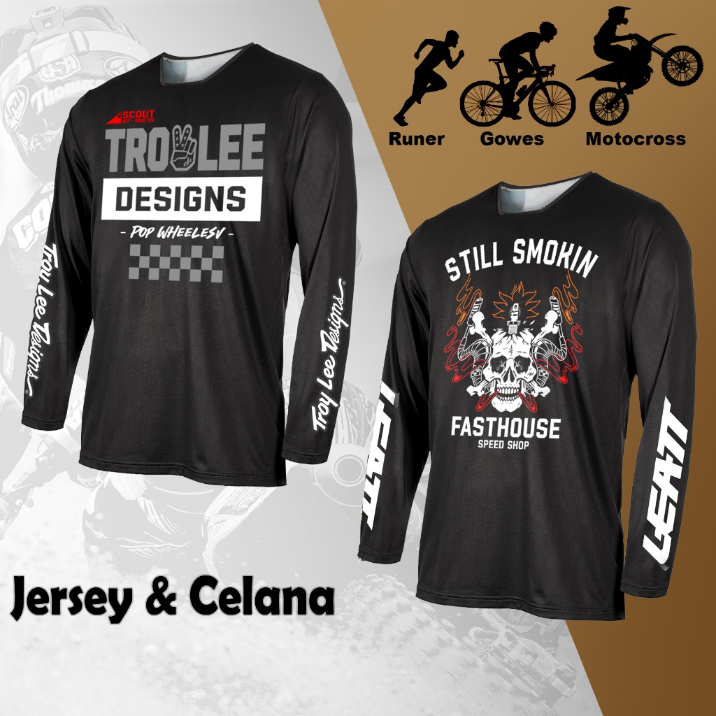 baju trail jersey adventure motor cross custom nama nomor start hitam black kaos trabas jersy trail 