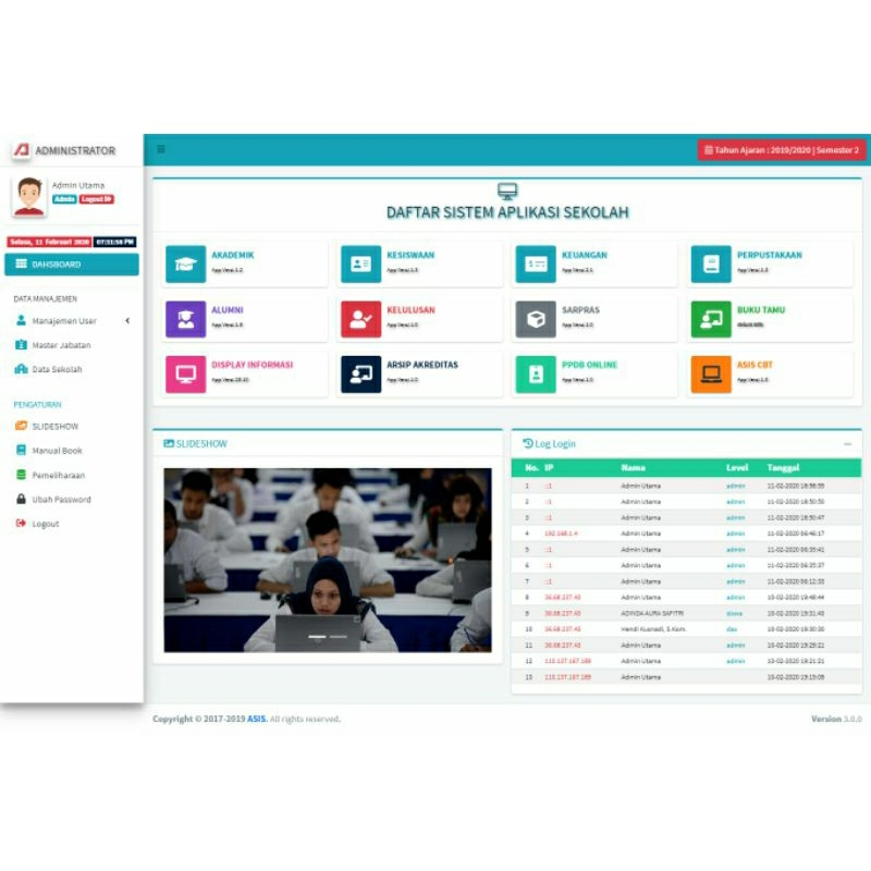 Source Code Asis | aplikasi sistem informasi sekolah