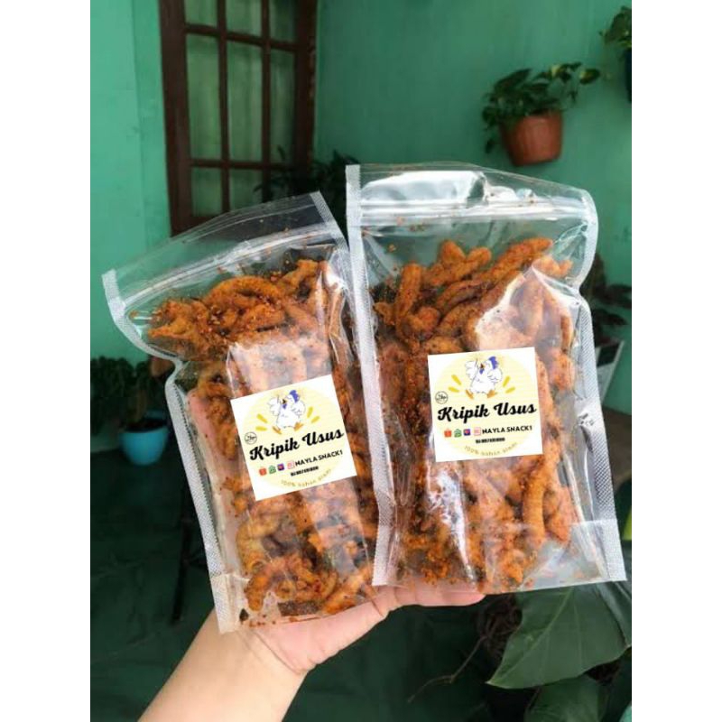 

Kripik Usus Ayam crispy 100gr Nayla Snack Enak,Murah Halal