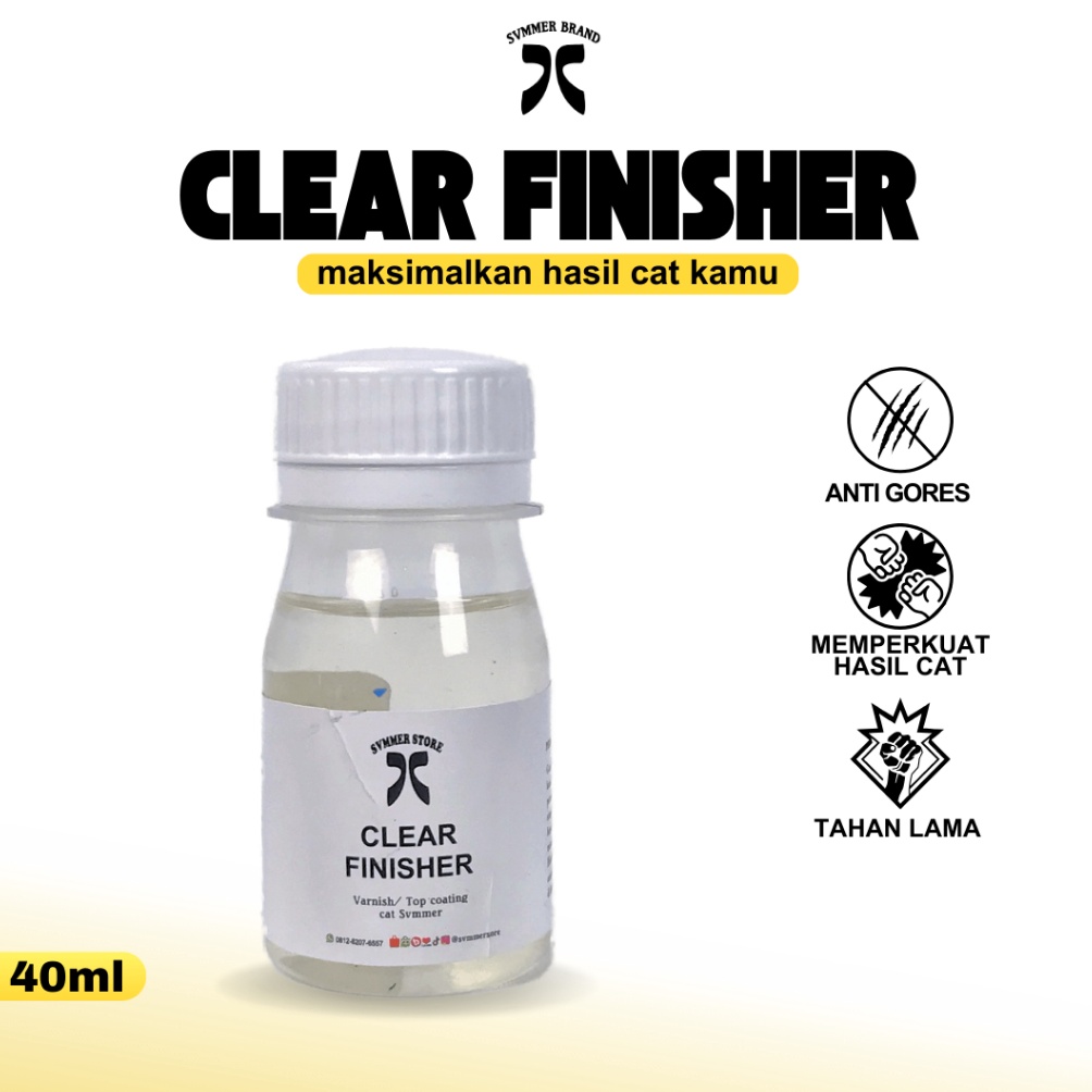 

Premium Clear Finisher Cat Sepatu Cat Akrilik untuk Kaca Kulit kanvas Leather Paint Cat Kanvas Summer Brand SWE