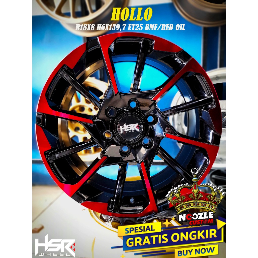Velg Mobil Pajero Custome Merek HSR Lubang 6 Ring 18 Velg Ori Fortuner