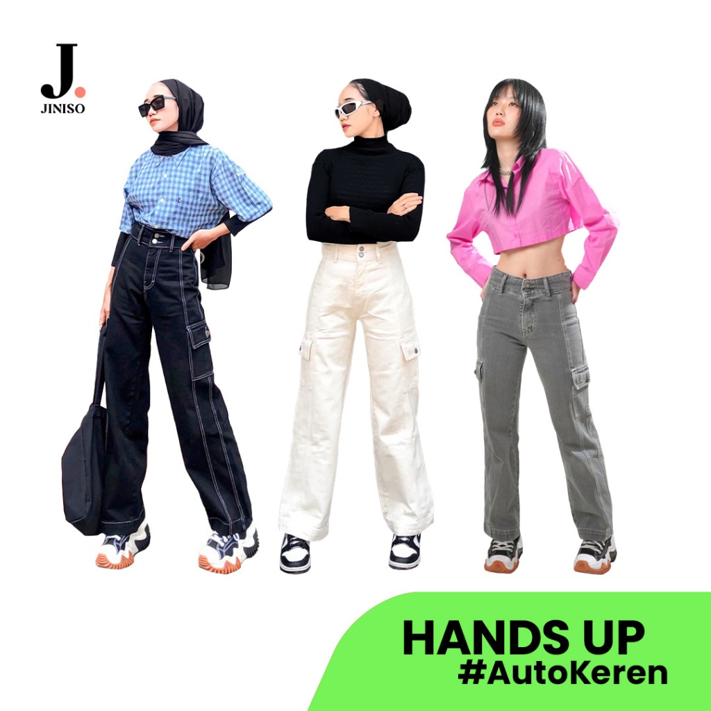 Foto JINISO - Highwaist Cargo Hands Up Jeans Vol. 1